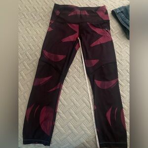 lululemon athletica Black and Pink Cropped Pants